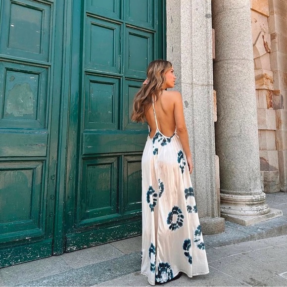 Zara dress maxi oversize fit boho blogger prints casual summer vacation wedding - Picture 4 of 15